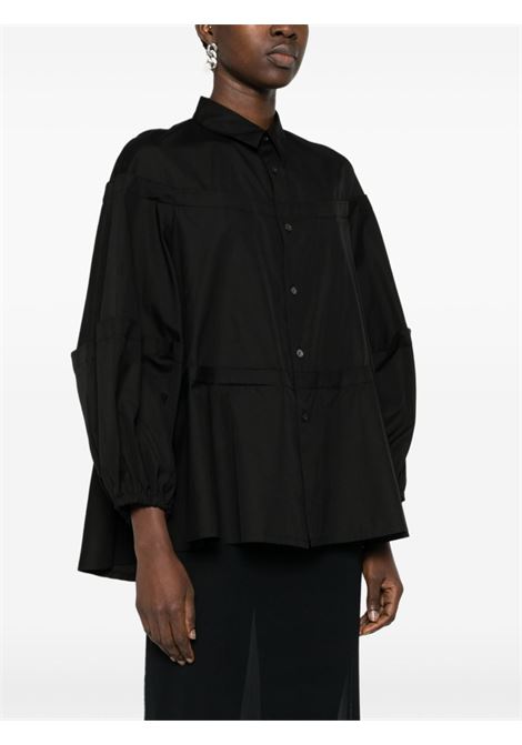 Camicia con orlo a taglio vivo in nero - donna COMME DES GARCONS COMME DES GARCONS | RMB0181